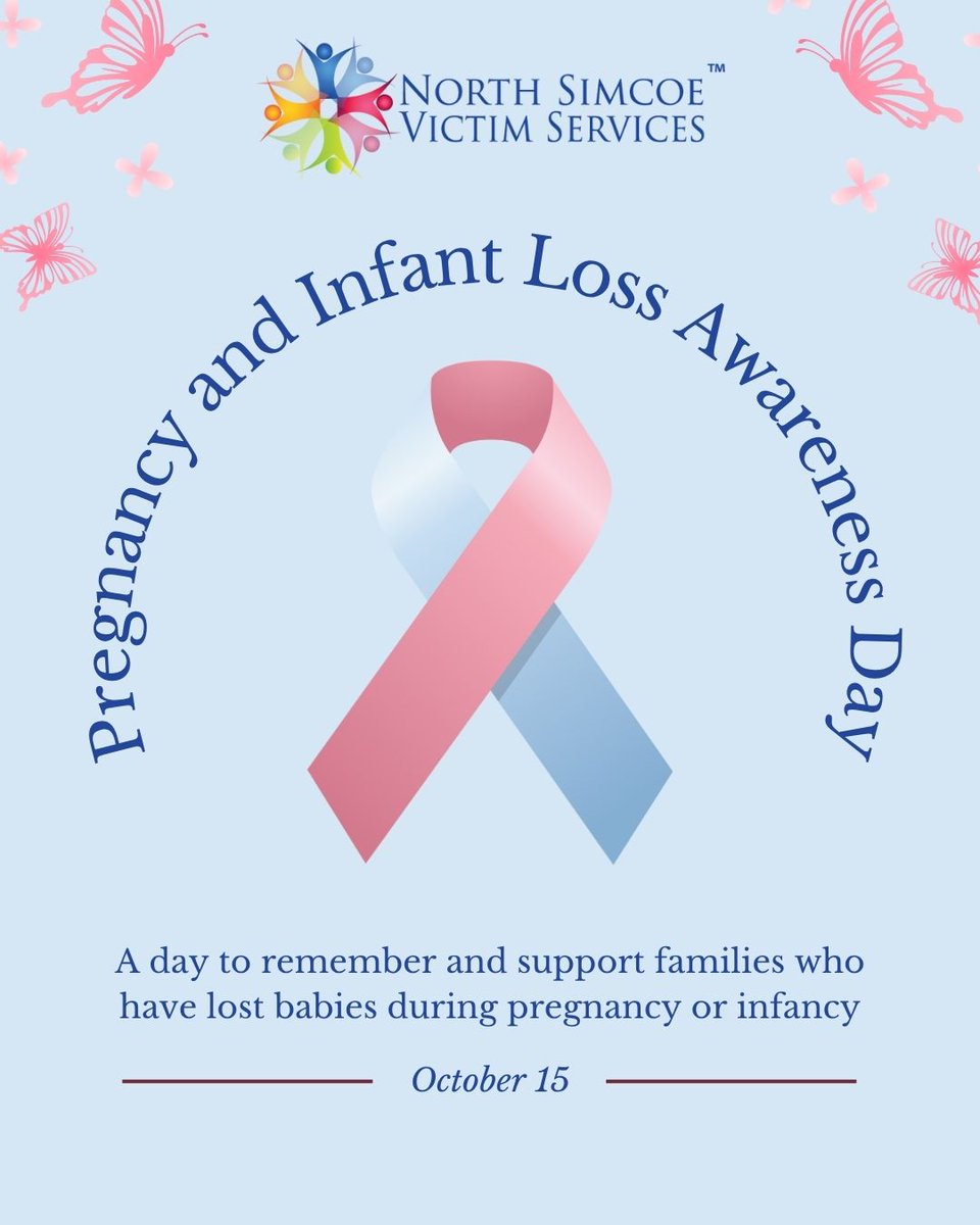 NorthSimcoeVS's tweet image. October 15 is Pregnancy &amp;amp; Infant Loss Awareness Day 

Today, we remember the little lives gone too soon &amp;amp; stand with families carrying their memory.

This grief is real, deep, and often silent. You are not alone—we're here for support.

📞 705-325-5578
#YouAreNotAlone #NSVS