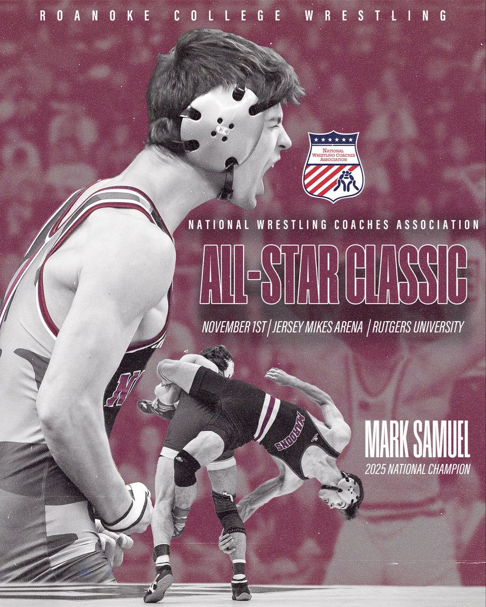 Roanoke College Wrestling (@nokewrestling) on Twitter photo ๐๐ฃ๐ซ๐๐ฉ๐ ๐ผ๐๐๐๐ฅ๐ฉ๐๐ โ
Our guy Mark has accepted his invite to attend this years NWCA All Star Classic! He will be the only D3 athlete represented! Special things happening at Noke!
#ExpectToWin /// #GoNoke
<a href="/RCmaroons/">Roanoke Maroons</a> ๐๐ฃ๐ซ๐๐ฉ๐ ๐ผ๐๐๐๐ฅ๐ฉ๐๐ โ
Our guy Mark has accepted his invite to attend this years NWCA All Star Classic! He will be the only D3 athlete represented! Special things happening at Noke!
#ExpectToWin /// #GoNoke
<a href="/RCmaroons/">Roanoke Maroons</a>