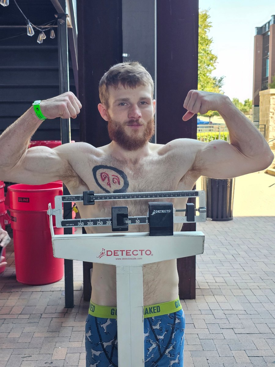 newworldcombat's tweet photo. Renden Prestridge 144lbs all set and done! MMA title fight at 145 for XKO at Texas Live this Friday! Good Luck Renden! https://t.co/zTBdsgyTIe https://t.co/KVuO6d7NEZ
