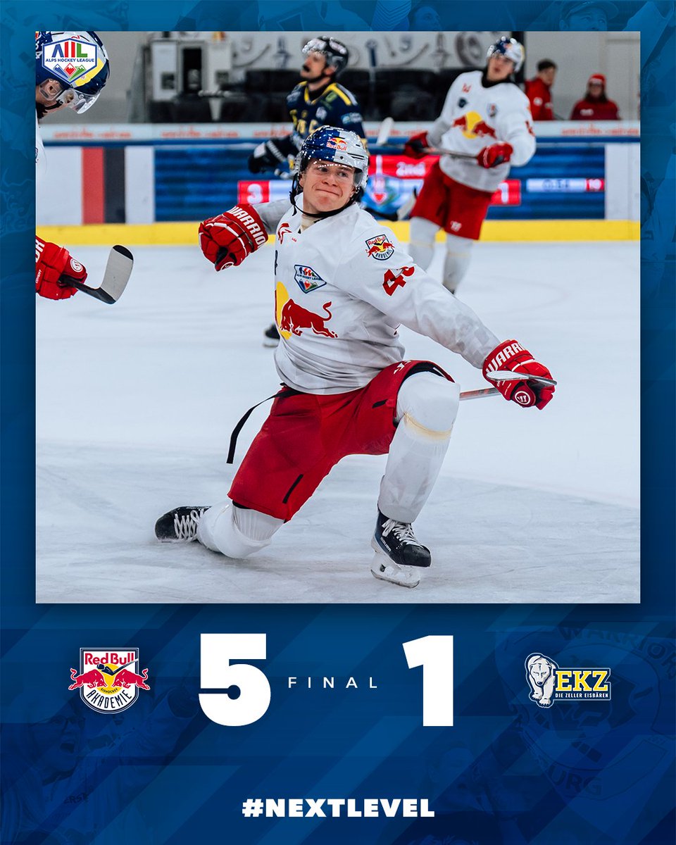 redbullakademie's tweet image. Die Juniors gewinnen gegen den amtierenden Meister! 🥳 

🏒 🥅 
8‘ Schreiner
30‘ Maul
34‘ Lanzinger | PP2
40‘ Eliseev | PP
57‘ Eliseev | SH

#Juniors #NextLevel #alpshockeyleague #icehockey #hockeylife #givesyouwiiings #redbull