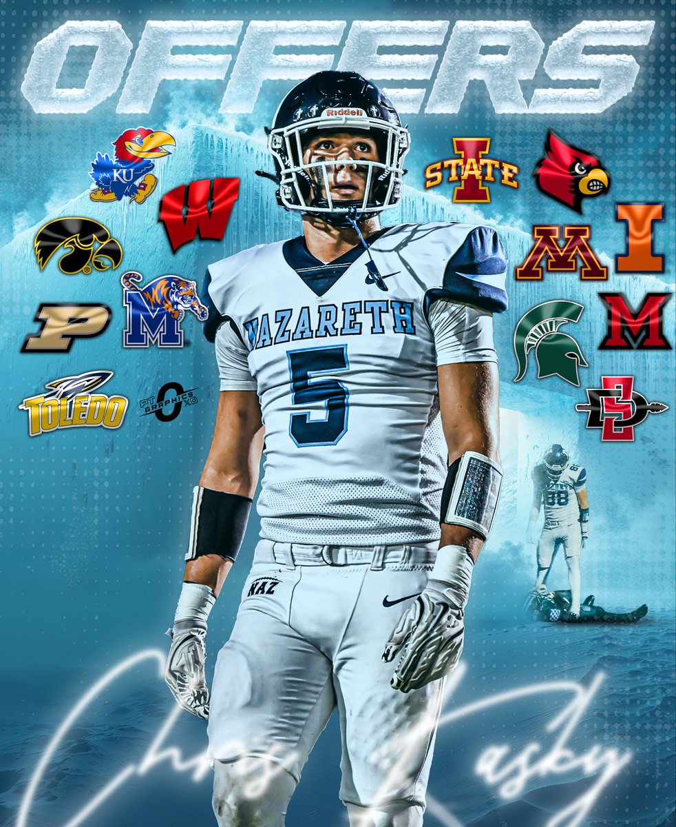 Offers on the table for 3⭐️ 2027 Edge Chris Kasky (<a href="/Chris453380/">Chris Kasky</a>).

The 6’5 225 Edge from La Grange Park, IL is ranked as a top 400 player and top 30 Edge in the nation.