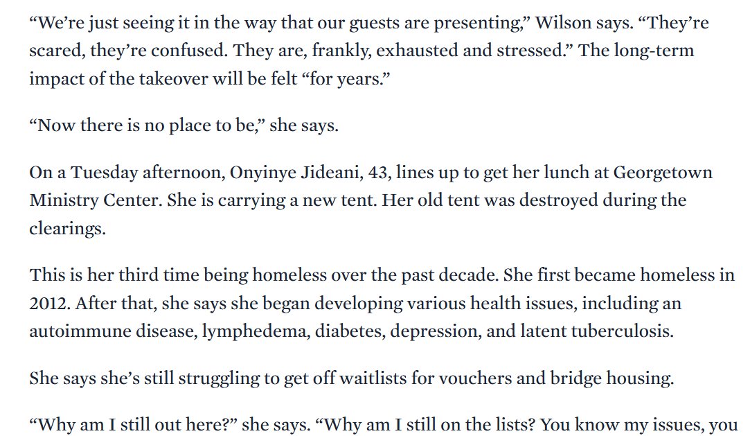 Trump's crackdown on DC's homeless has mostly slowed, but shelter providers say it will have ripple effects "for years." 

A great (if difficult to read) look at the issue from <a href="/yesl_kim/">Sarah Y. Kim</a> for the annual <a href="/streetsensedc/">Street Sense Media</a> Homeless Crisis Reporting Project:
wamu.org/story/25/10/09…