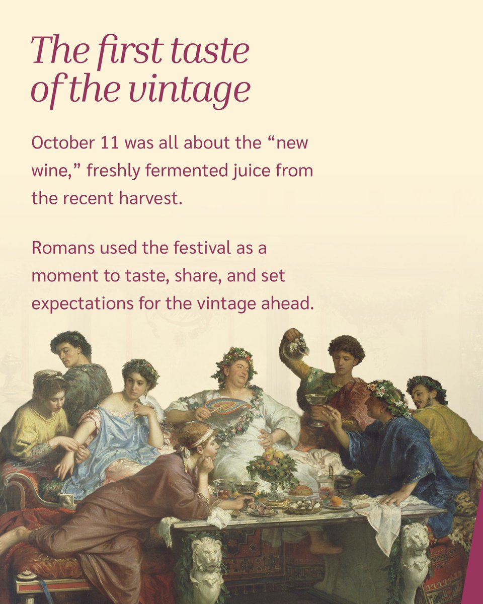 ClaretPlan's tweet image. 🍷 The Romans had a wine fest for healing.
Every Oct 11, they celebrated Meditrinalia — the first taste of the new vintage, mixed with old wine for good health.

We usually focus on supply chain, but this one deserved a post.

#BevAlc #WineHistory #ClaretSolutions