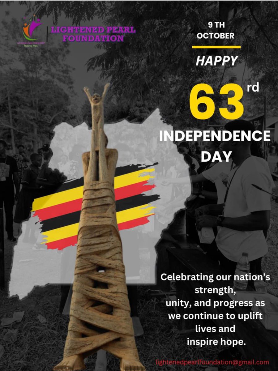 Lightenedpearl1's tweet photo. Happy Independence Day !!🇺🇬

Today, we celebrate the strength, unity, and resilience of our great nation. As we reflect on our journey, may we continue to shine brighter together—uplifting lives, empowering communities, and lighting the path toward a better future for all. https://t.co/iRo0Zx9lm5