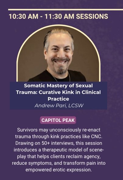 1st Day <a href="/SWSexualHealth/">SHA (Sexual Health Alliance)</a> 10th Sexological Conference and having a blast!
Tmrw I’m Featured Speaker on my work transforming #sexualtrauma through kink/BDSM expression.

Inspired to present @SHA10Years and this engaged, knowledgeable community of peers.
#CurativeKink #sexualhealth