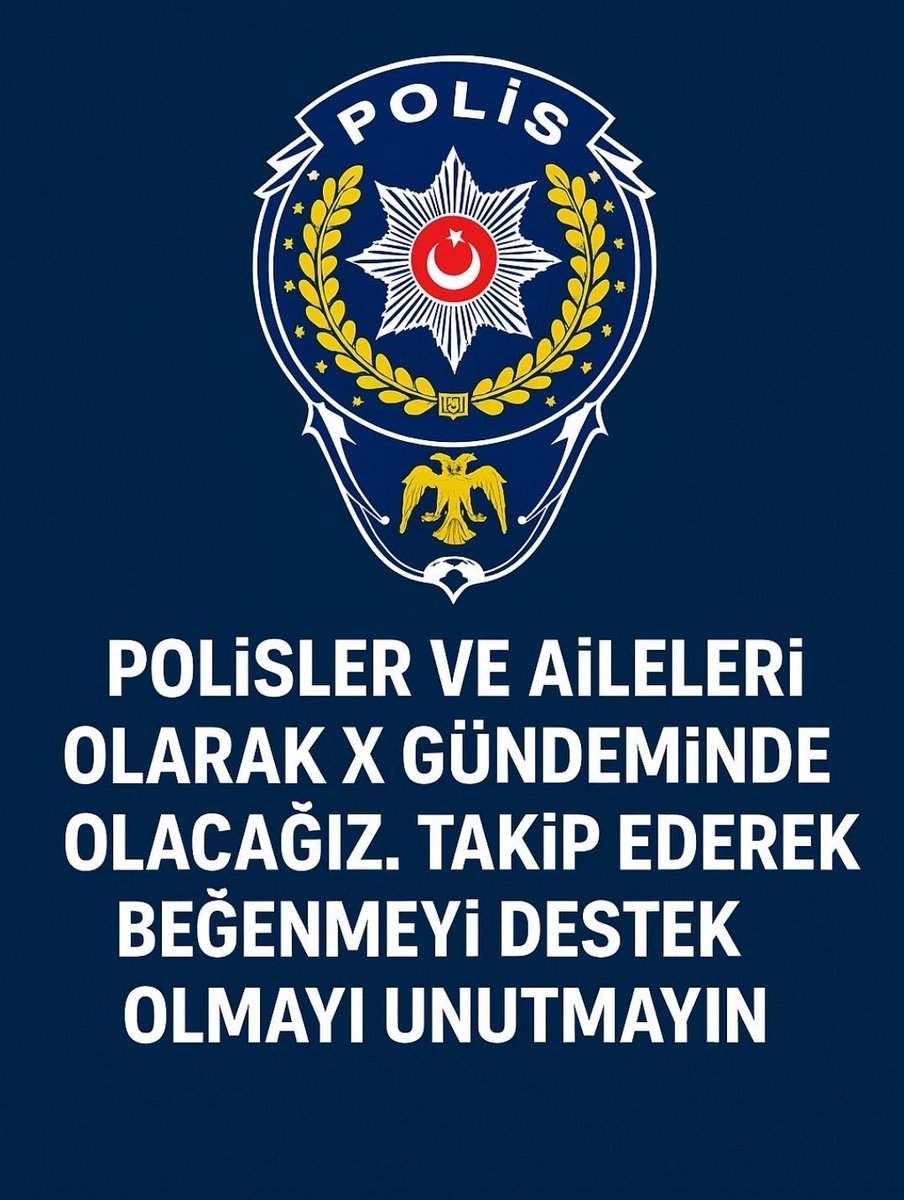 polissorunlar's tweet photo. 🇹🇷Polisin 1000 Takipçi Altında Takipçisi Olmamalı🇹🇷

1000 altı takipçisi olanlar mutlaka takipleşmeli gönderi altına bayrak 🇹🇷 koyarak takip isteğinizi diğer arkadaşlara iletin

 #PolislerBıktı https://t.co/IBbbADAYBA