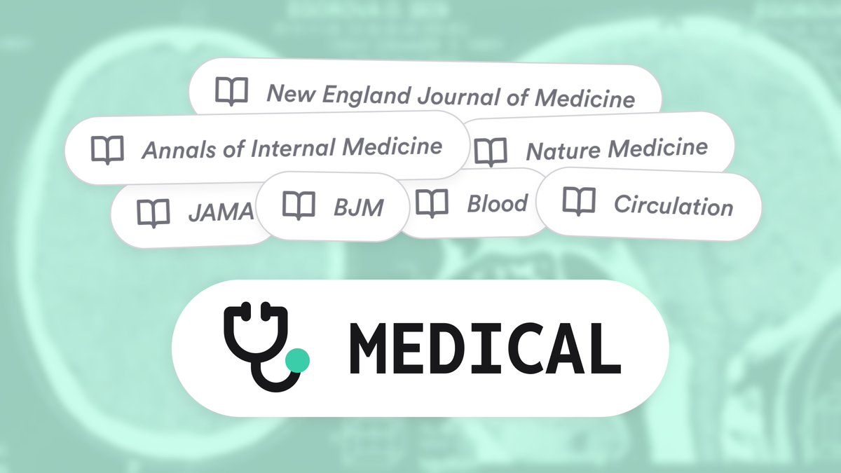 ConsensusNLP's tweet image. Launching: Medical Mode ⚕️

Medical Mode focuses Consensus’ search and AI analysis exclusively on the highest-quality medical evidence:

8M papers + 50K clinical guidelines from the world’s top 1k medical journals.

It&apos;s built for clinicians who need precision w/o losing depth.