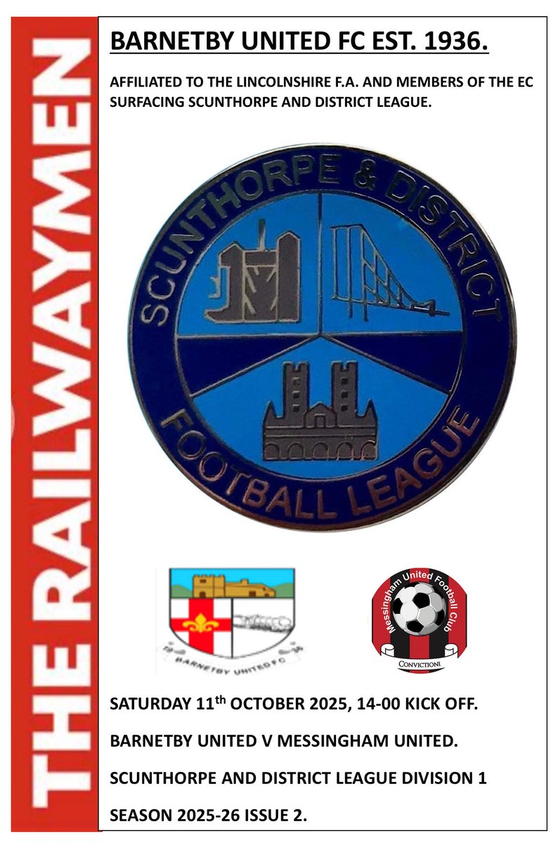 Front cover for this weekend’s 16 page program for the game against Messingham United.

<a href="/NLprogs/">Non-League Programmes</a>