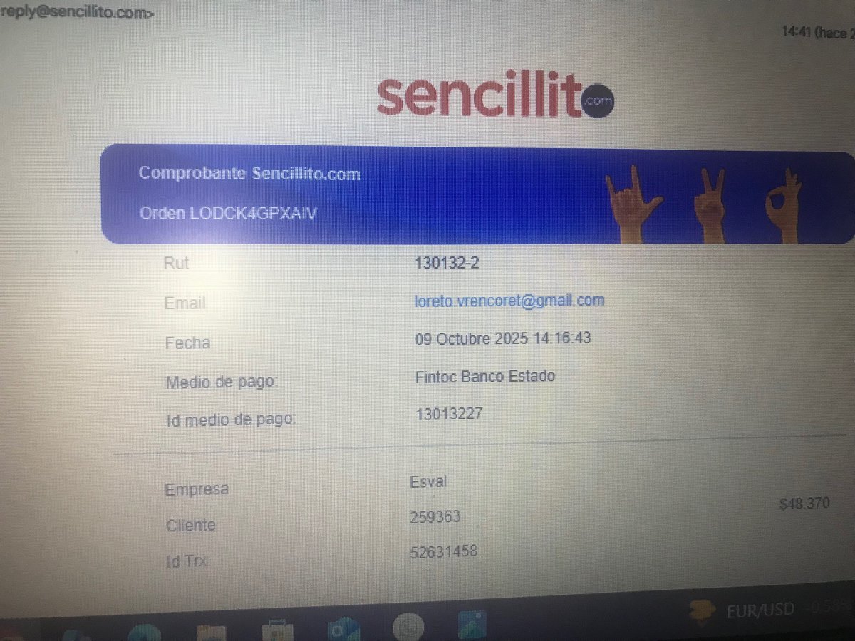 valenzlore's tweet photo. @_ESVAL alo por favor reponer suministro de agua hoy en Quilpué nro cliente 259363-7 . Adjunto respaldo pago por sencillito gracias https://t.co/MDTSQoKl38