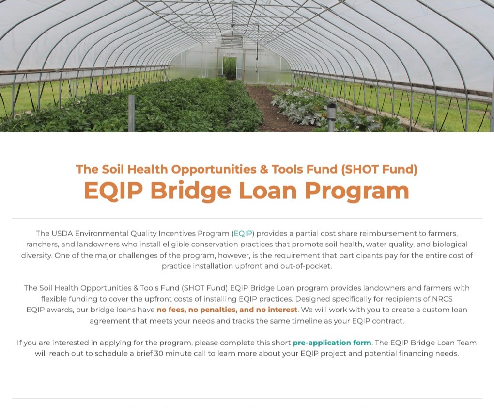 🚨 Webinar Announcement 🚨

0% Environmental Quality Incentives Program (EQIP) Bridge Loan Program, Info and Q&amp;A Session
Wednesday, October 22nd, 2025
10 am MDT / 12 pm EDT
🔗 us06web.zoom.us/meeting/regist…
 
Learn more about the 0% EQIP Bridge Loan Program at
foodsystem6.org/eqip.html
