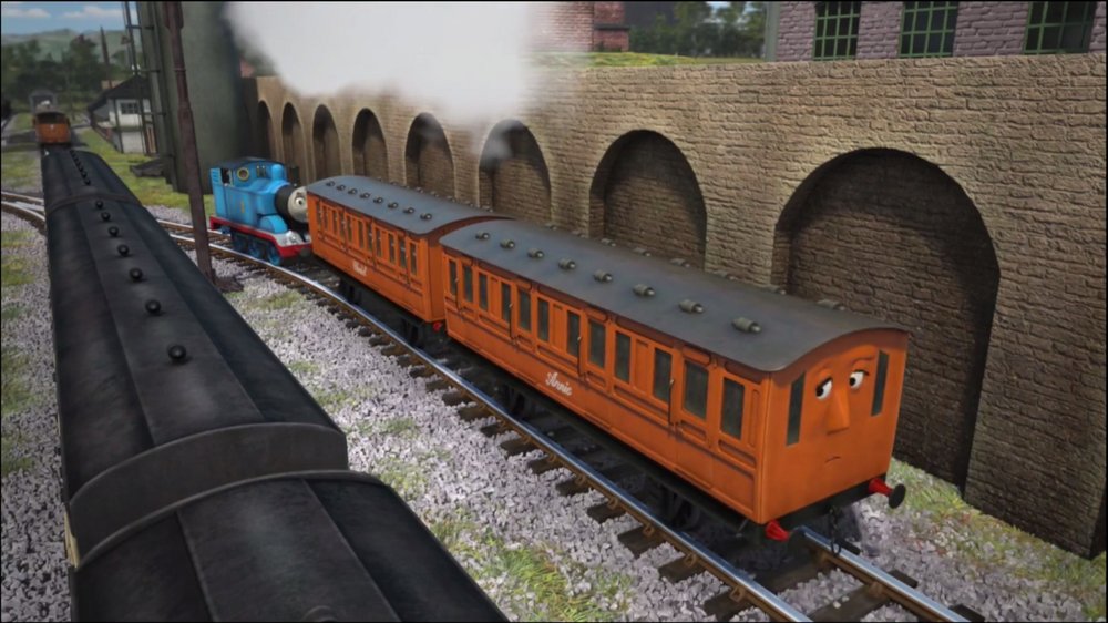 ThtAwkwrdDiesel's tweet image. So, like, if Thomas needed another coach permanently, what would yall name it? Also, would it be the same kind of coach as Annie and Clarabel?