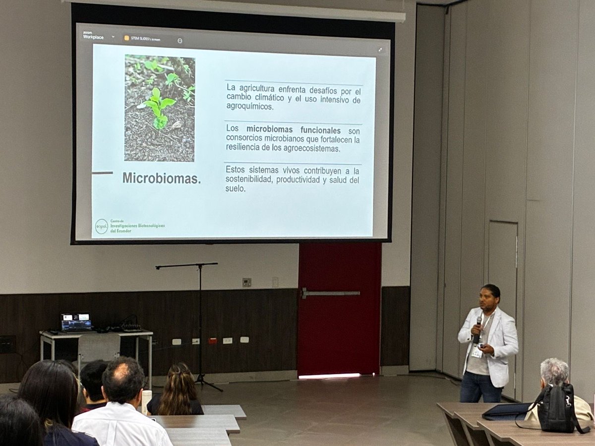 LuisL80's tweet photo. CIIB 2025 congreso internacional de biotecnología, buscando alternativas biológicas para la agroindustria #cibe #fcv #espol https://t.co/1g5c1mNePl