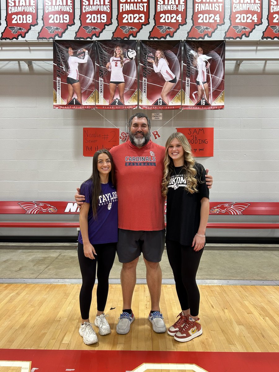 Grateful to be asked by these two to attend their signing today. Proud to have been a small part of your journey. Been an honor to watch you two grow and play volleyball over the years. Thanks for your hard work! <a href="/NatalieSevier/">Natalie Sevier</a> (IU Kokomo) &amp; <a href="/AzureFlagle2026/">Azure Flagle</a> (Taylor).