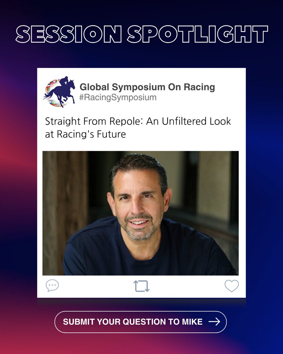 UA_RTIP's tweet image. 📣 One of the most anticipated sessions of the #RacingSymposium!

Mike Repole @RepoleStable joins live via Zoom for a no-holds-barred Q&amp;amp;A, moderated by @ChristinaFDTV.

Nothing is off limits! Submit your questions now: bit.ly/470Tyk0