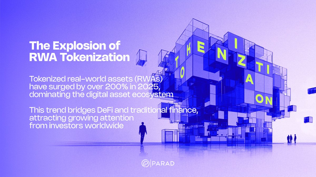 prddao's tweet image. The explosion of RWA Tokenization

#parad #paraddao #RWA #dao