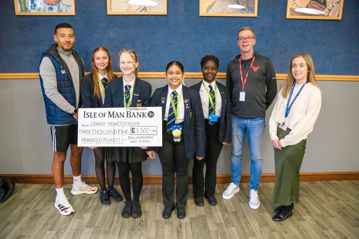 This week Chairman <a href="/paulthealey77/">Paul Healey BEM</a> visited Ballakermeen High School to collect a cheque for £3,500, funds raised by one of their house teams during last term. The pupils were also shown a promotion video about <a href="/CHFIOM/">Craig’s Heartstrong Foundation</a> to let them know how their amazing fundraising will be spent