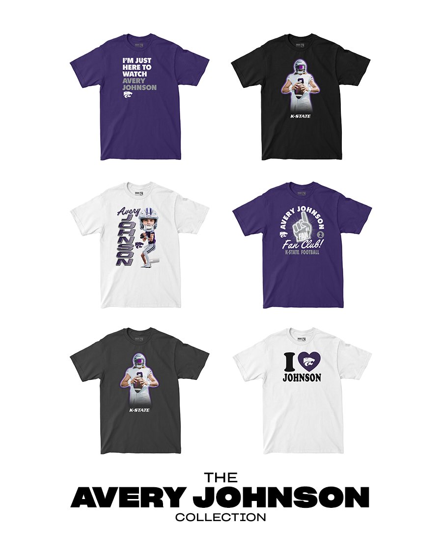 KStateNILStore's tweet image. Stay reppin’ the Wildcats in style. 

Avery Johnson merch now available ⚡️

🔗 nil.store/kansas-state/k…