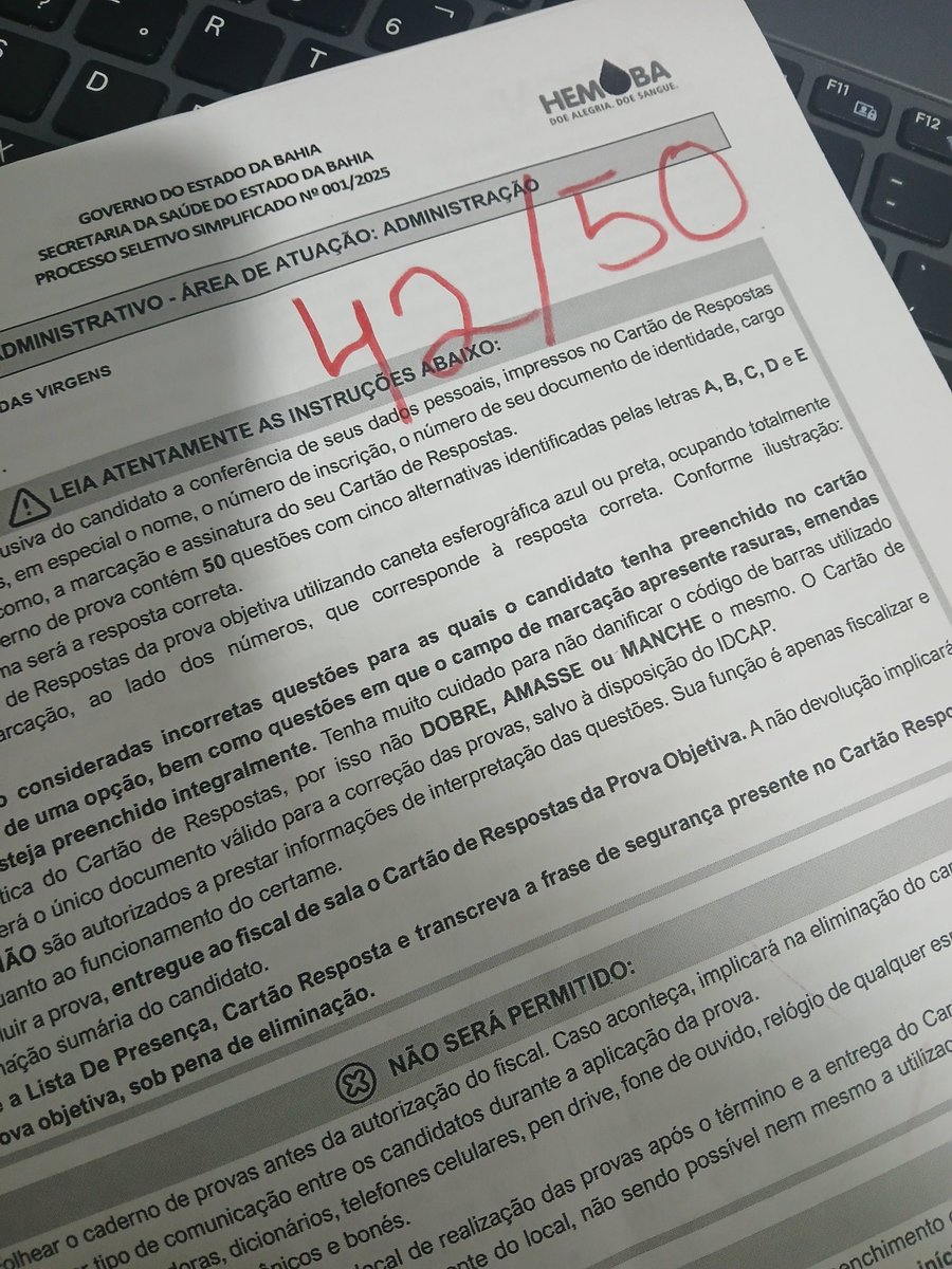 theonlystudy_'s tweet image. Eu não tinha muitas expectativas com a prova da Hemoba. Imaginei que, pela aparente facilidade, só quem gabaritasse teria chances reais. Apesar de ter "ido bem", não foi o suficiente desta vez... fica de aprendizado