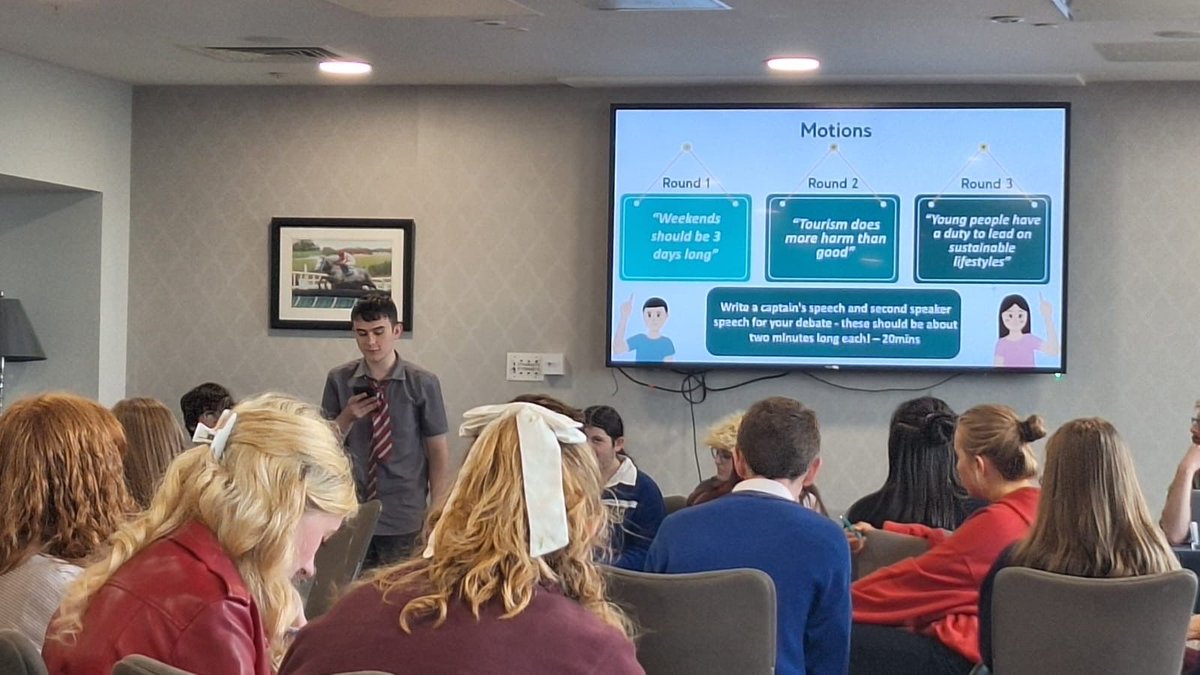 Ty students Kayleigh, Sinéad, Niamh, Ava and Jacob had a great day learning debating skills at the @Concerndebates workshop in The Strand Hotel today. Well done!