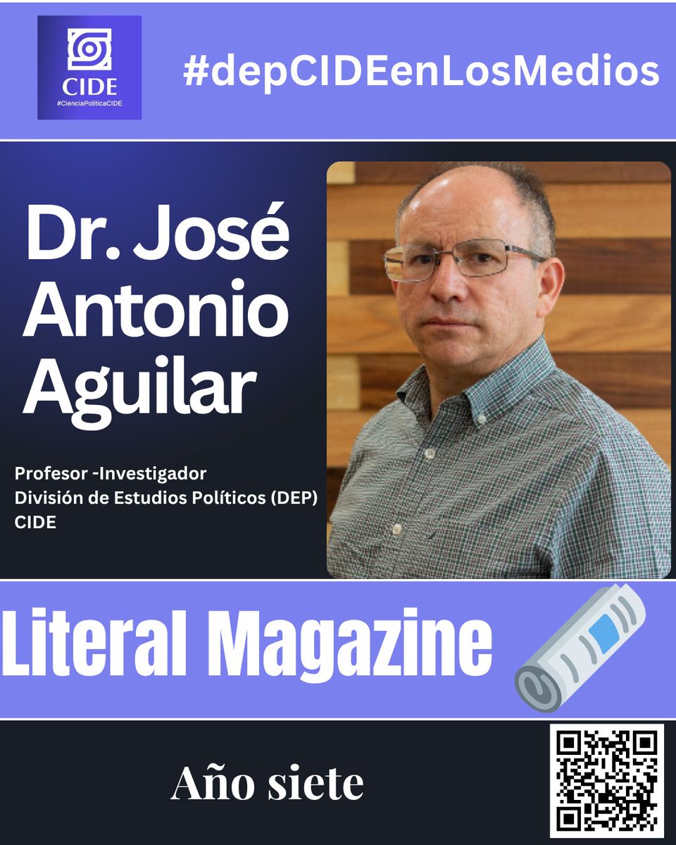 📰 Las voces de la División de Estudios Políticos, CIDE (<a href="/depCIDE/">CienciaPolítica CIDE</a>)  en la conversación pública.    

🗞️El Dr. José Antonio Aguilar Rivera (<a href="/jaaguila1/">Jose Antonio Aguilar Rivera</a>), Profesor-Investigador de la División de Estudios Políticos (<a href="/depCIDE/">CienciaPolítica CIDE</a>) escribió en <a href="/literalmagazine/">Literal Magazine</a> sobre el primer año de