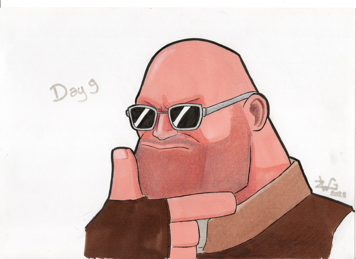 Zegnom's tweet photo. Day 9 : Heavy
#inktober2025 #inktober2025day9 #inktober #inktoberHeavy #tf2 #tf2heavy #heavyweaponsguy #tradart #fanart https://t.co/GZC6YfBIZB