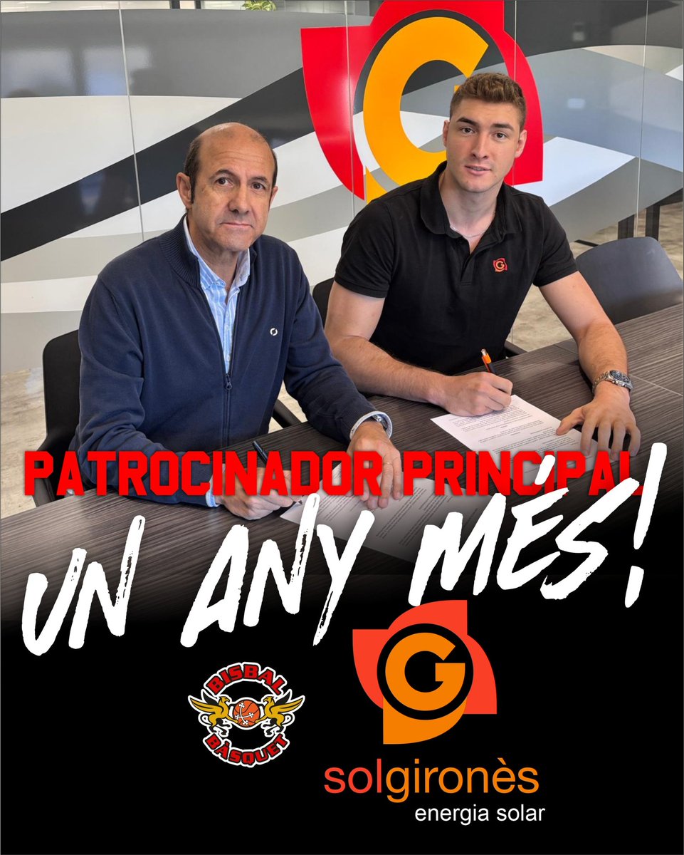 Un any més <a href="/SOLGIRONES1/">SOLGIRONÈS</a> segueix essent el PATROCINADOR PRINCIPAL i MOTOR INDISPENSABLE del Projecte del <a href="/bisbalbasquet/">Bisbal Bàsquet //*//</a> 

Un binom,  Sol Gironès Bisbal Bàsquet, que segueix fent història!!! Perquè el suport i la confiança amb el nostre club permet al club oferir 🏀 ,des de Baby al