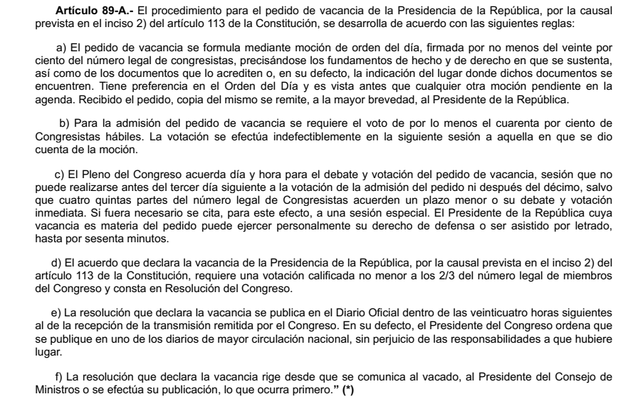bearamirezh's tweet photo. La #Vacancia no es inmediata: salvo q 104 votos de congresistas decidan admitir y votar la vacancia mañana (no hoy xq se vota en la sgte sesión en la que se da cuenta de las mociones presentadas), la votación se difiere varios días, lo q le da tiempo al Ejecutivo para negociar (con nuestros intereses claro) para evitar los 87 votos ⤵️
