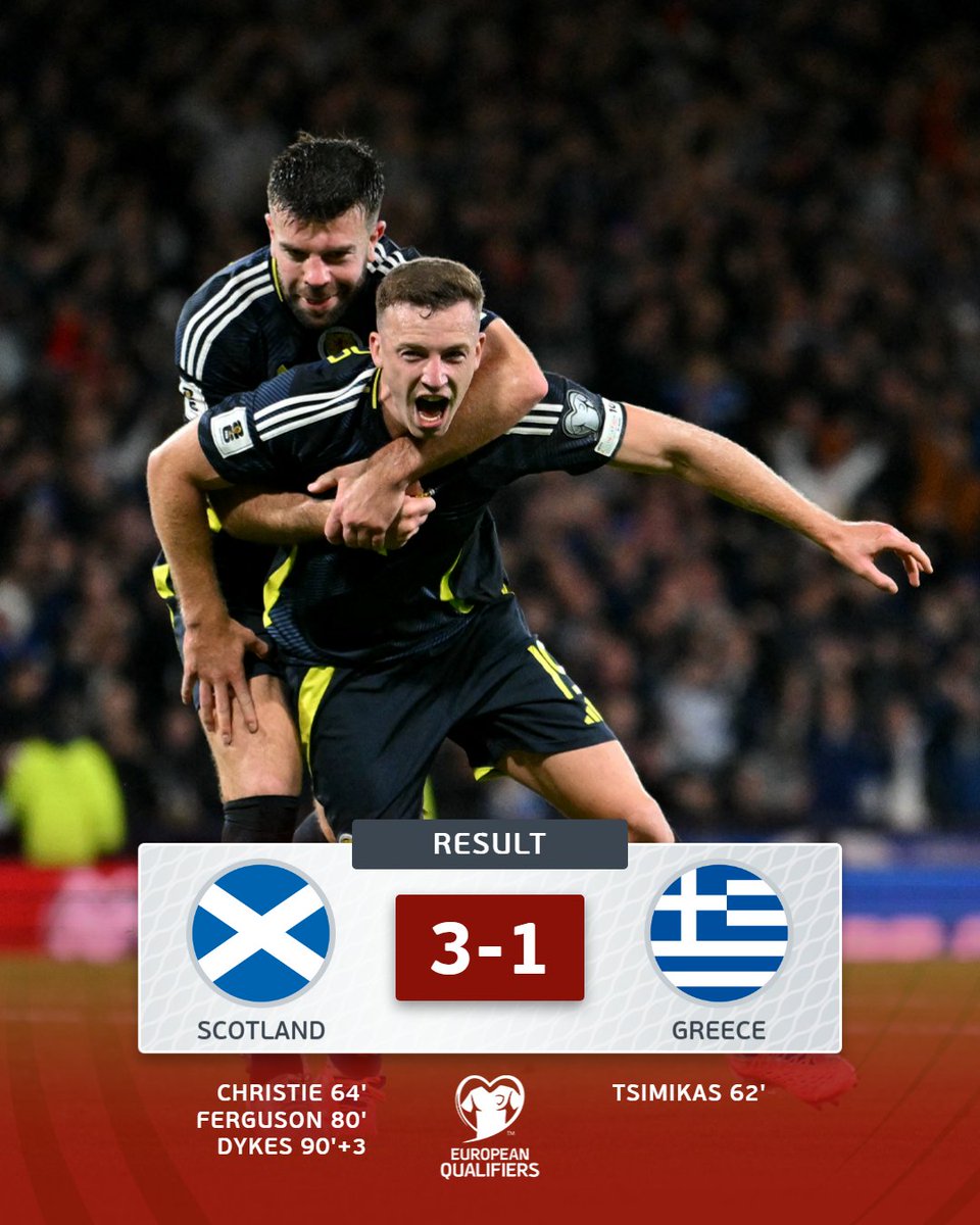 A massive win in Glasgow 👏🏴󠁧󠁢󠁳󠁣󠁴󠁿

#WCQ | <a href="/ScotlandNT/">Scotland National Team</a>