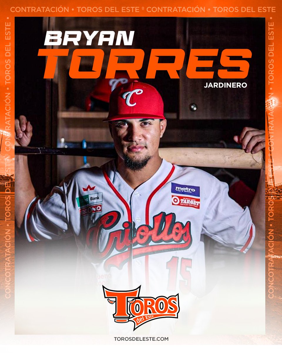 TorosdelEste's tweet image. Desde la yegüita para @CriollosCaguas confirmamos al jardinero boricua Bryan Torres para el inicio de la temporada 2025-2026. Torres ya se reportó a las filas taurinas. ¡Bienvenido al corral Bryan!