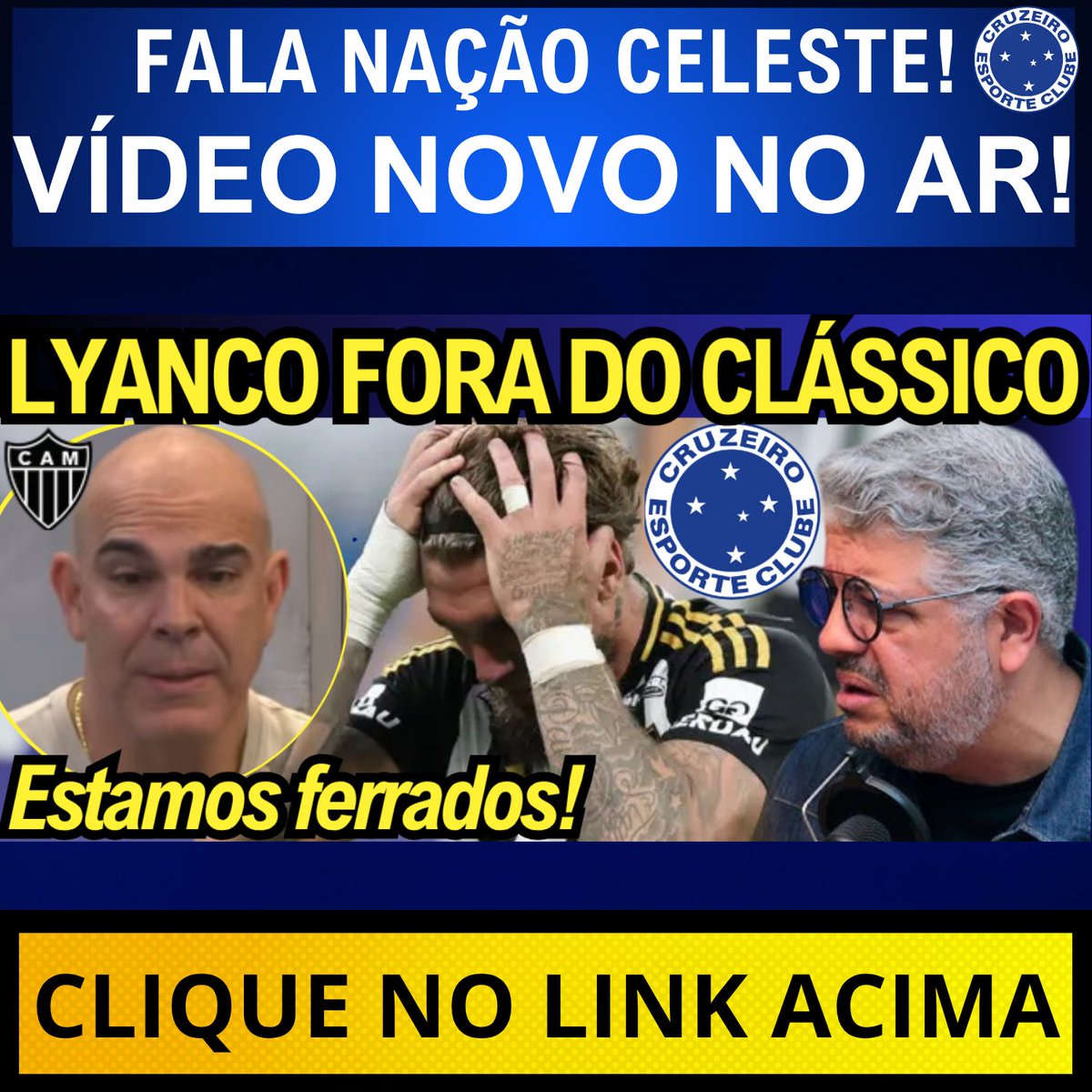 🦊PÂNICO NA MÍDIA ATLETICANA! LYANCO ESTÁ FORA DO CLÁSSICO! BATEU O DESESPERO! ATLÉTICO-MG X CRUZEIRO
youtu.be/p9BBNv8Aatc