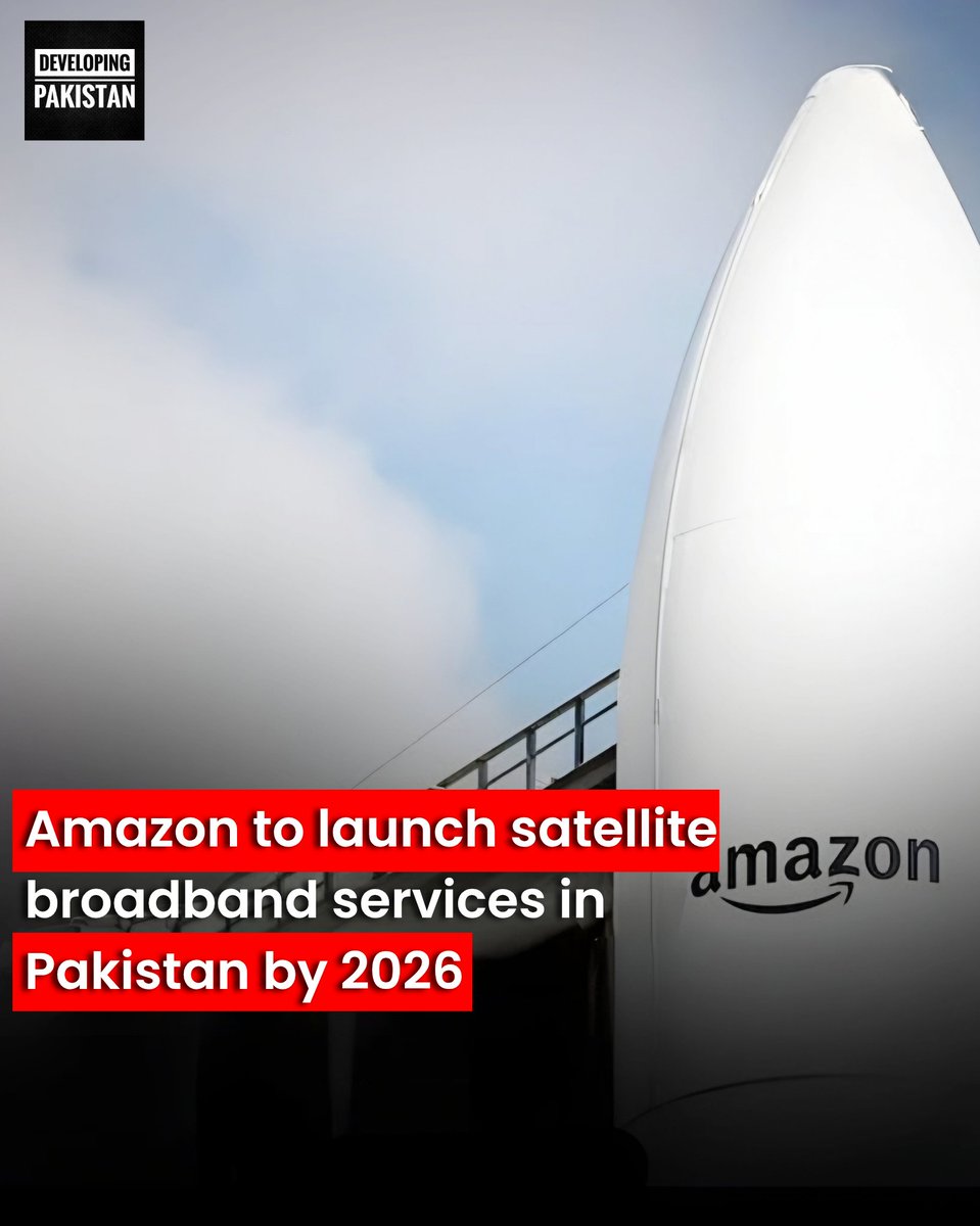 developingpak's tweet image. #Kuiper, the project of #Amazon to launch #satellite #broadband services in #Pakistan by the end of 2026 under its Low #EarthOrbit (LEO) satellite programme, Project Kuiper.

The Ministry of #InformationTechnology and Telecommunication (MoITT) announces the details of a…