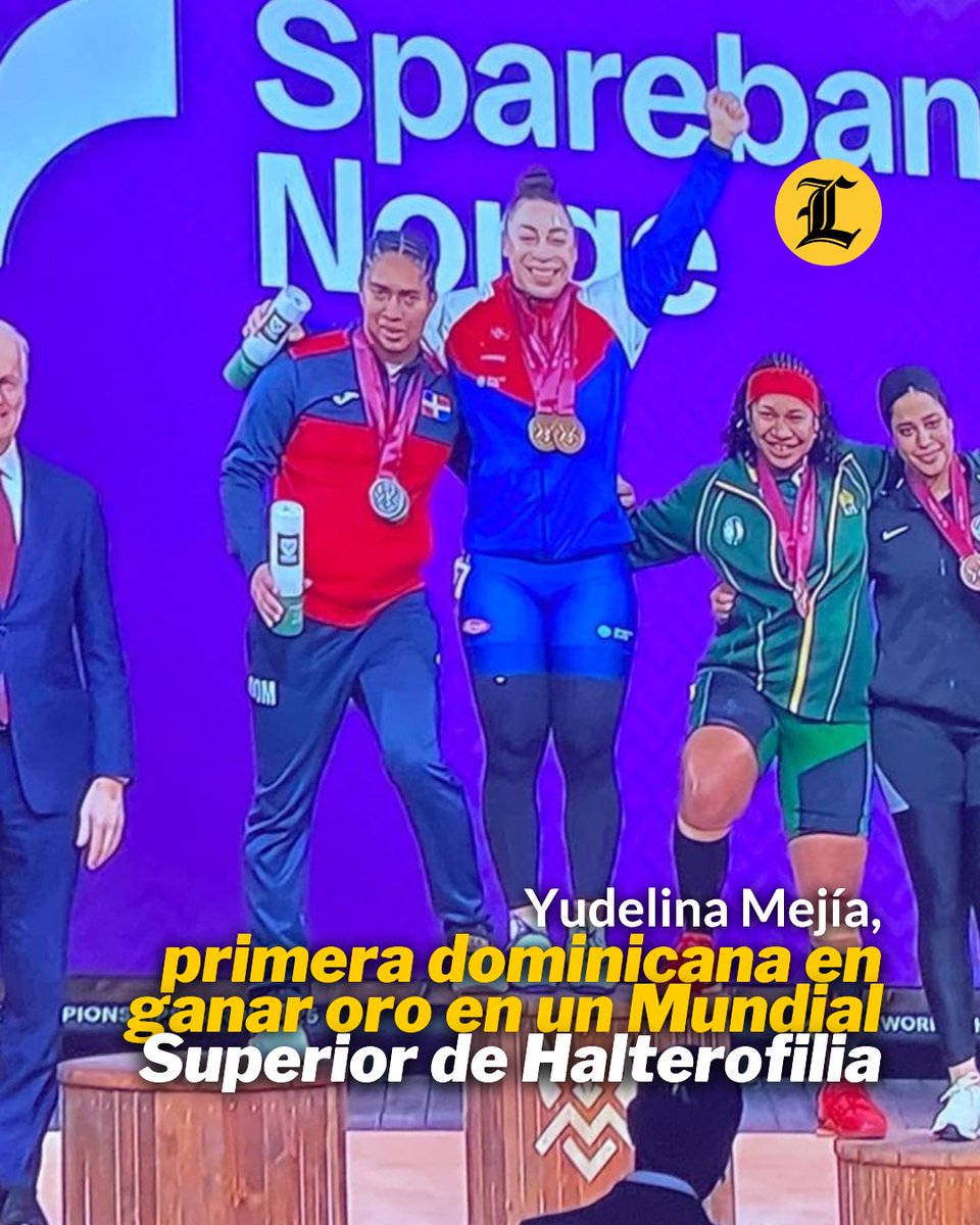 ListinDiario's tweet image. #OrgulloDominicano | Yudelina Mejía hace historia como la primera pesista dominicana que gana oro en un Mundial Superior de Halterofilia.

🔗listindiario.com/el-deporte/oli…

#ListínDiario