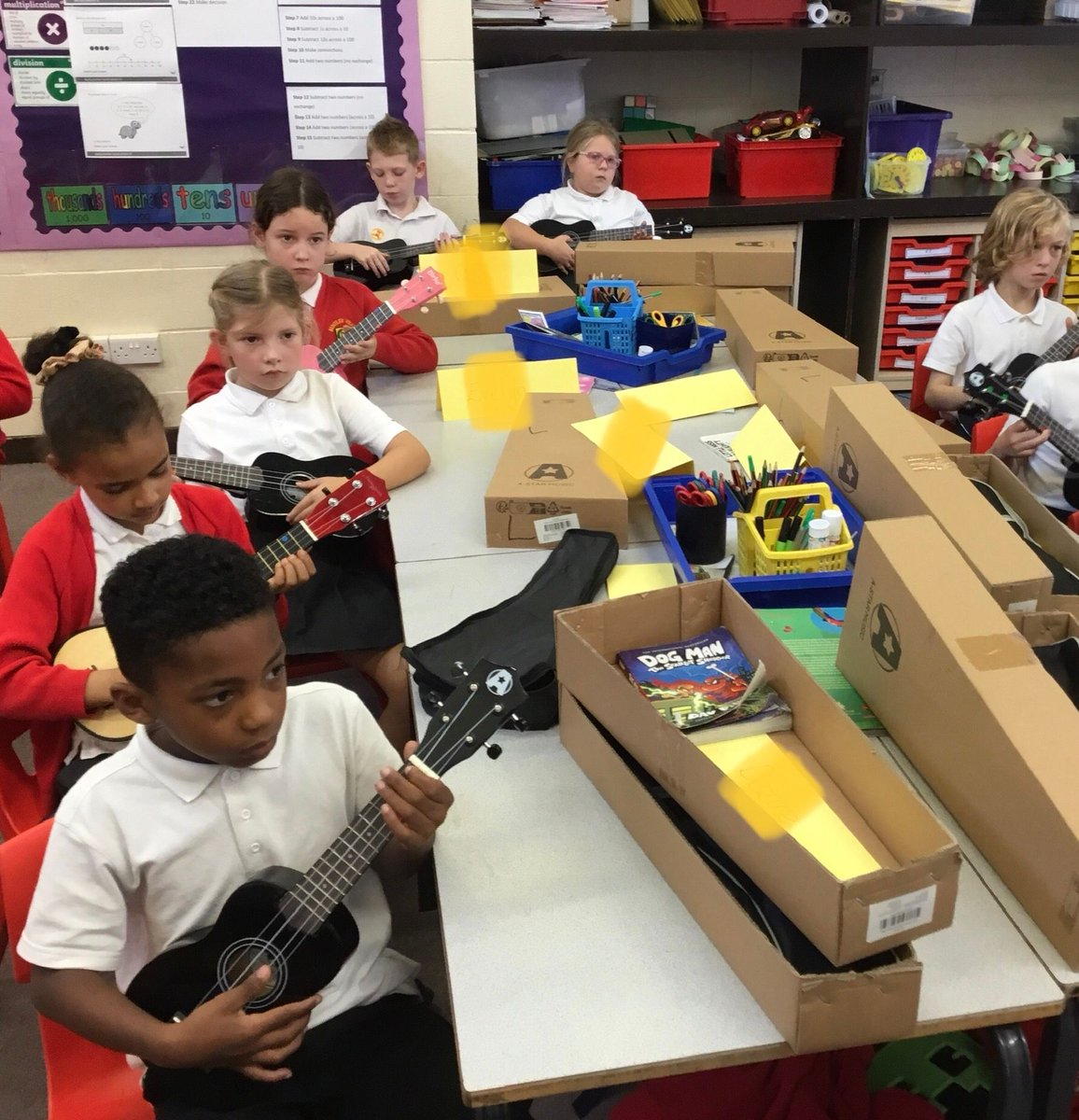 Class 8 are enjoying their ukulele lessons and have started to play some great tunes😁🎸