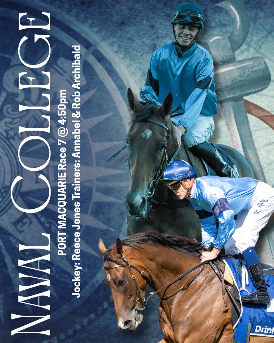 Naval College heads to Port Macquarie today. 

Race 7 @ 4:50pm    
Port Macquarie Cupover 2000m  

Jockey: Reece Jones      
Trainer: @ANeashamRacing 

#highclereracingaustralia #racewithhighclere #navalcollege