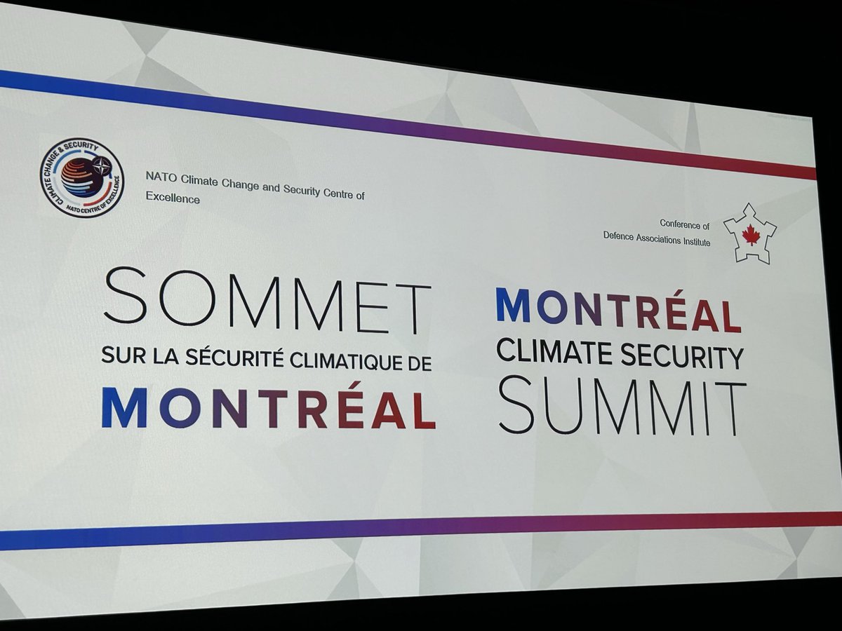 Final session of the Montreal Climate Security Summit 2025. Excellent discussions. Great job by the organisers; NATO Centre of Excellence and 🇨🇦 <a href="/CDAInstitute/">CDA Institute</a>. Thank you/merci/kiitos!👍👏