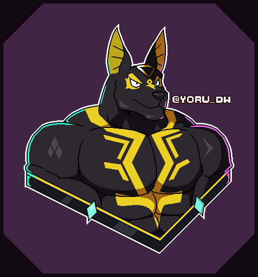yoru_DW's tweet photo. Big boy doesnt fit true that, he stuck!

Anuberus from XXL Woofia, art by me ;3
#furry #pixelart #xxlwoofia https://t.co/GycadEPhgk