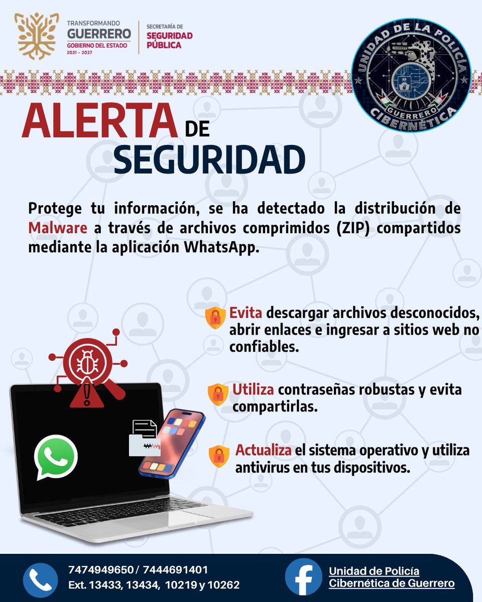 cibernetica_gro's tweet image. ALERTA DE SEGURIDAD