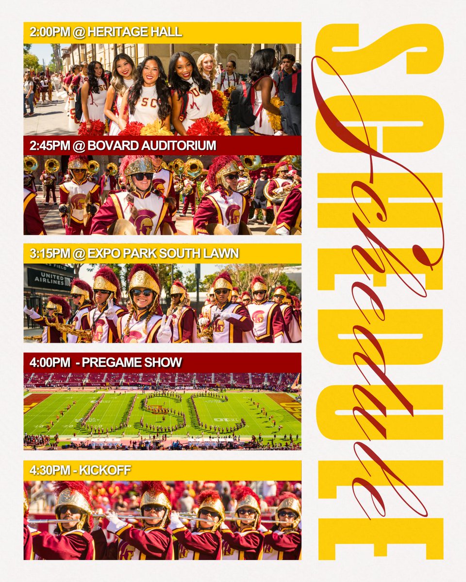 USCTMB's tweet image. 𝗚𝗔𝗠𝗘𝗗𝗔𝗬 𝗦𝗖𝗛𝗘𝗗𝗨𝗟𝗘    

#BeatTheWolverines