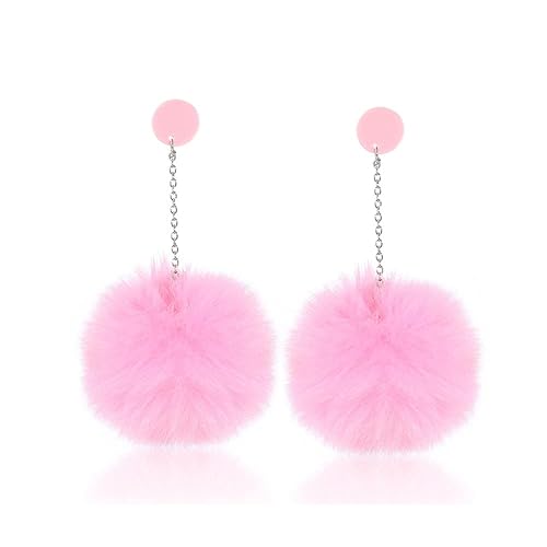 I just received Pom Pom Dangle Earrings Statement Fluffy Fur Ball Drop Earrings for Women Winter Jewelry - A pink from turboryux via Throne. Thank you! throne.com/kyiacutie #Wishlist #Throne