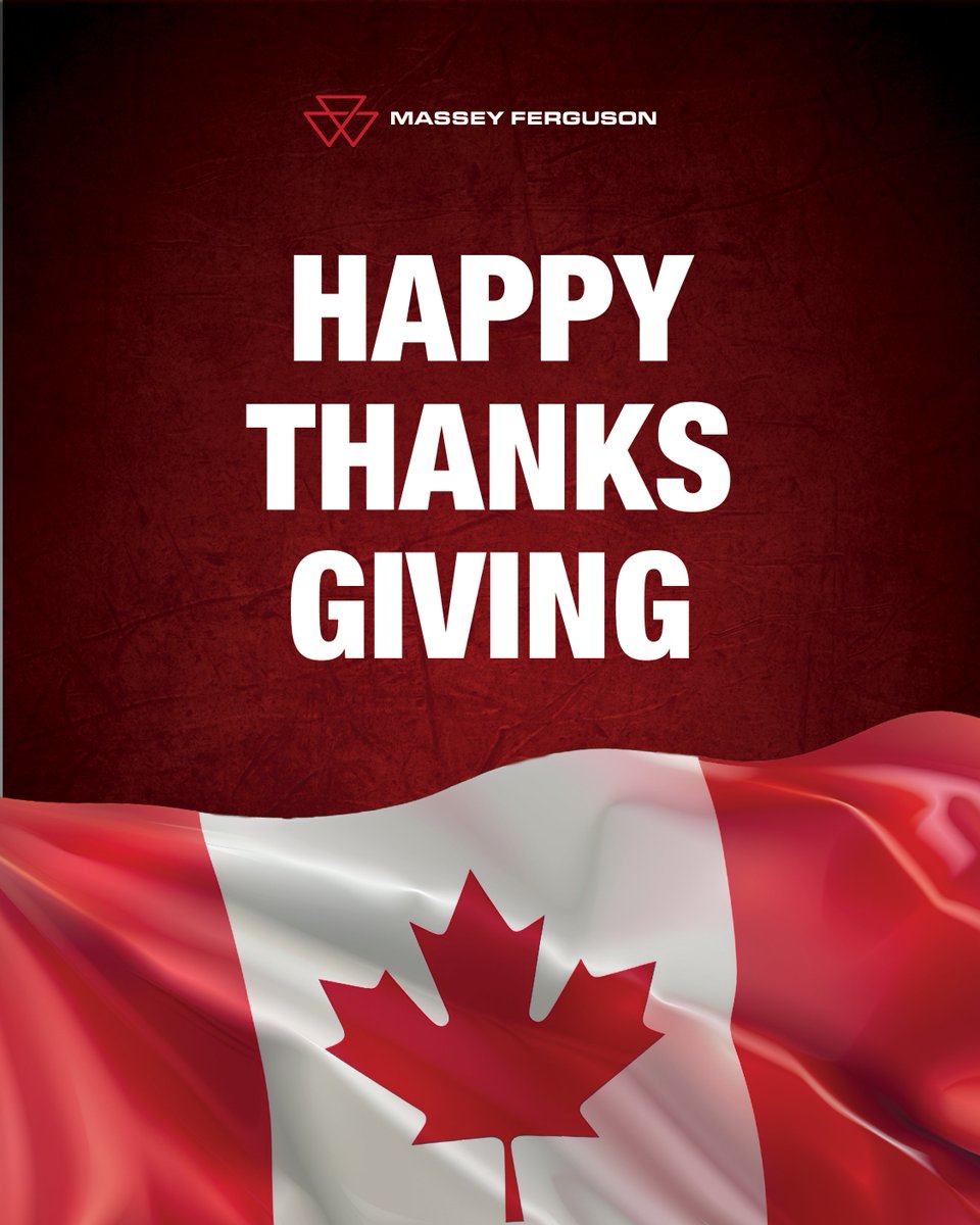 We’re thankful for our employees, customers, and bountiful harvests.

To our Canadian farm families this weekend, Happy #Thanksgiving from #MasseyFerguson.
