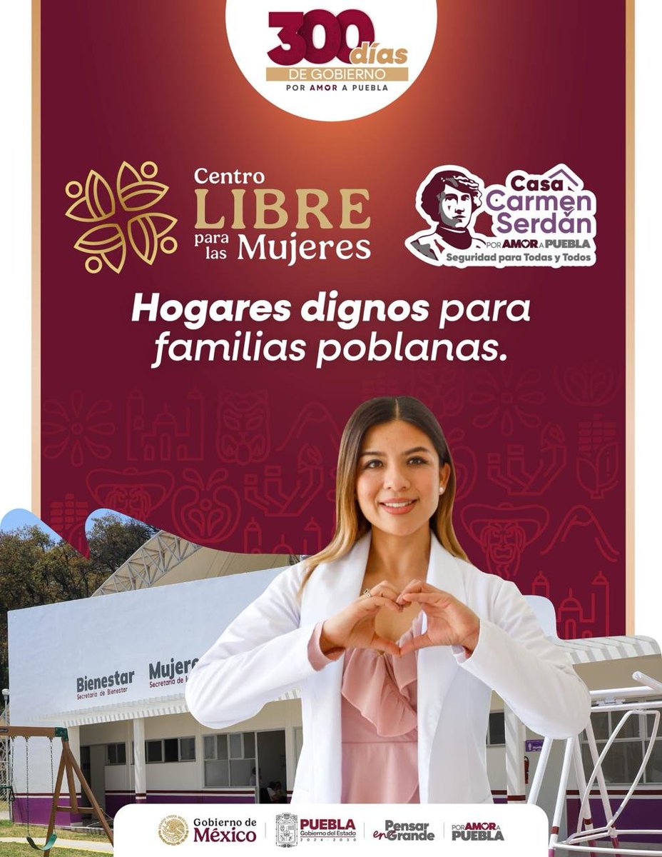 Comisión de Atención a Víctimas Puebla (@ceeavigobpue) on Twitter photo #PueblaLateAl300 con espacios que transforman vidas.
#PorAmorAPuebla, el gobierno de <a href="/armentapuebla_/">Alejandro Armenta</a> impulsa el bienestar y la dignidad de las mujeres poblanas a través de centros seguros, modernos y humanos como el <a href="/CentrosLIBREPue/">Centros Libre Puebla</a> para las Mujeres y las <a href="/CasasCSerdan/">Casas Carmen Serdán</a>. #PueblaLateAl300 con espacios que transforman vidas.
#PorAmorAPuebla, el gobierno de <a href="/armentapuebla_/">Alejandro Armenta</a> impulsa el bienestar y la dignidad de las mujeres poblanas a través de centros seguros, modernos y humanos como el <a href="/CentrosLIBREPue/">Centros Libre Puebla</a> para las Mujeres y las <a href="/CasasCSerdan/">Casas Carmen Serdán</a>.