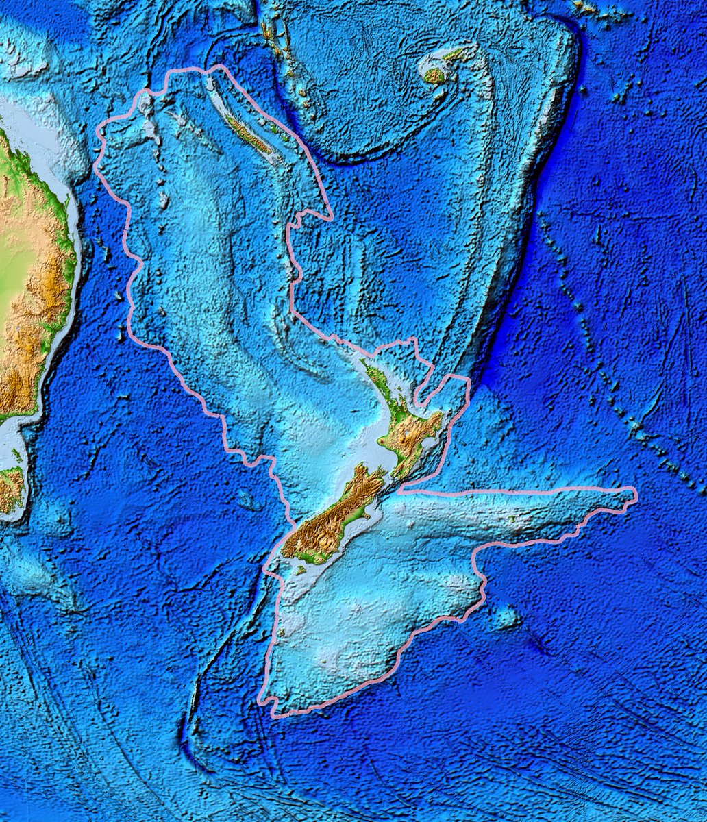 Topography of The "Hidden" Continent of Zealandia (outlined in pink)

What if Zealandia Was Not Underwater? brilliantmaps.com/what-if-zealan…