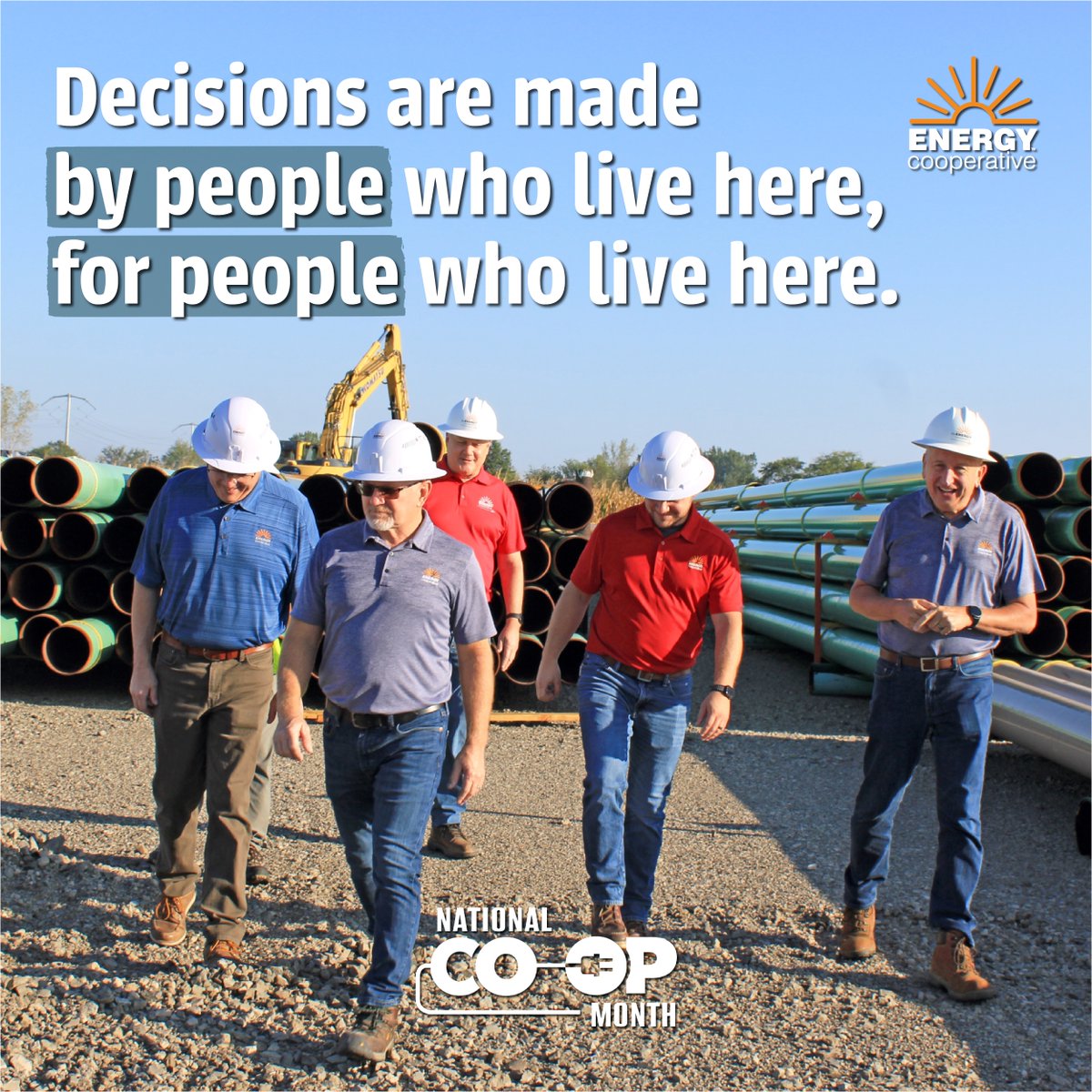 As a member of The Energy Cooperative, you help lead the way.
Board members—elected by you— and staff make decisions that shape your service and support our communities. Local power. Local people. That’s the cooperative way. ⚡️🤝⚡️ #CoopMonth