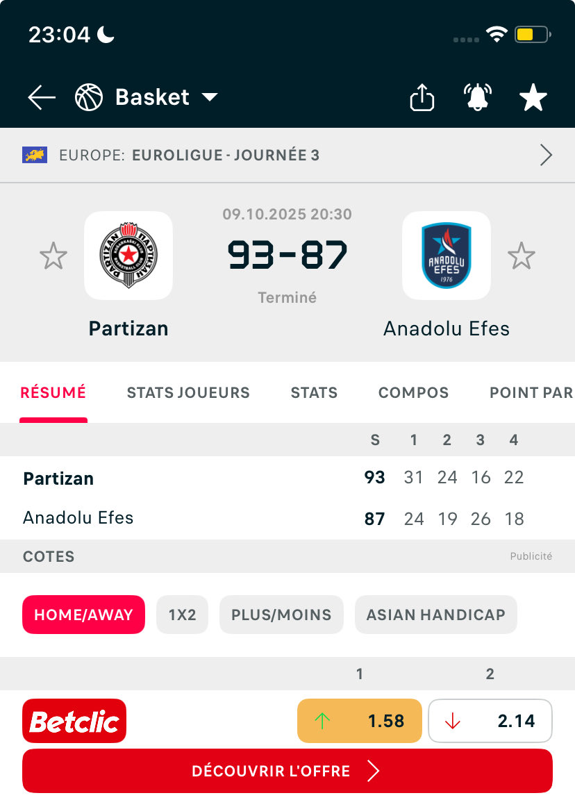 ICE_PRONOS's tweet image. 1,66✅🎯

LE PALIER DU JOUR QUI PASSE FACILEMENT✅💰

PRÊT À ENCHAÎNER LE PALIER 2 CE SOIR AVEC LA NHL?😈🏑