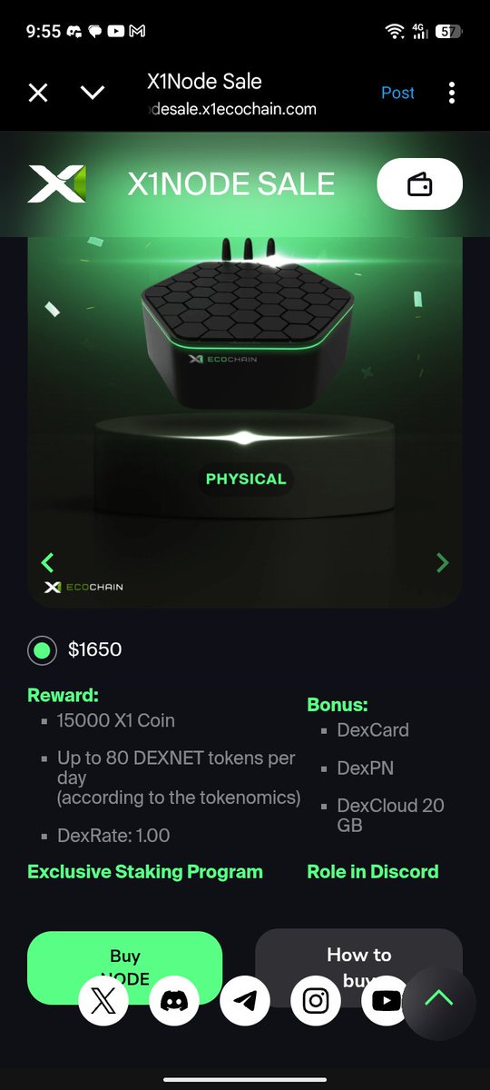 Gmonido90's tweet image. 🌱 Be a Blockchain Pioneer @X1_EcoChain!

The #X1Node Sale is live! Join thousands worldwide in running low-energy nodes that power a fast, scalable, and eco-friendly network.

Earn rewards while building the decentralized future. ⚡

👉 Grab your node: nodesale.x1ecochain.com