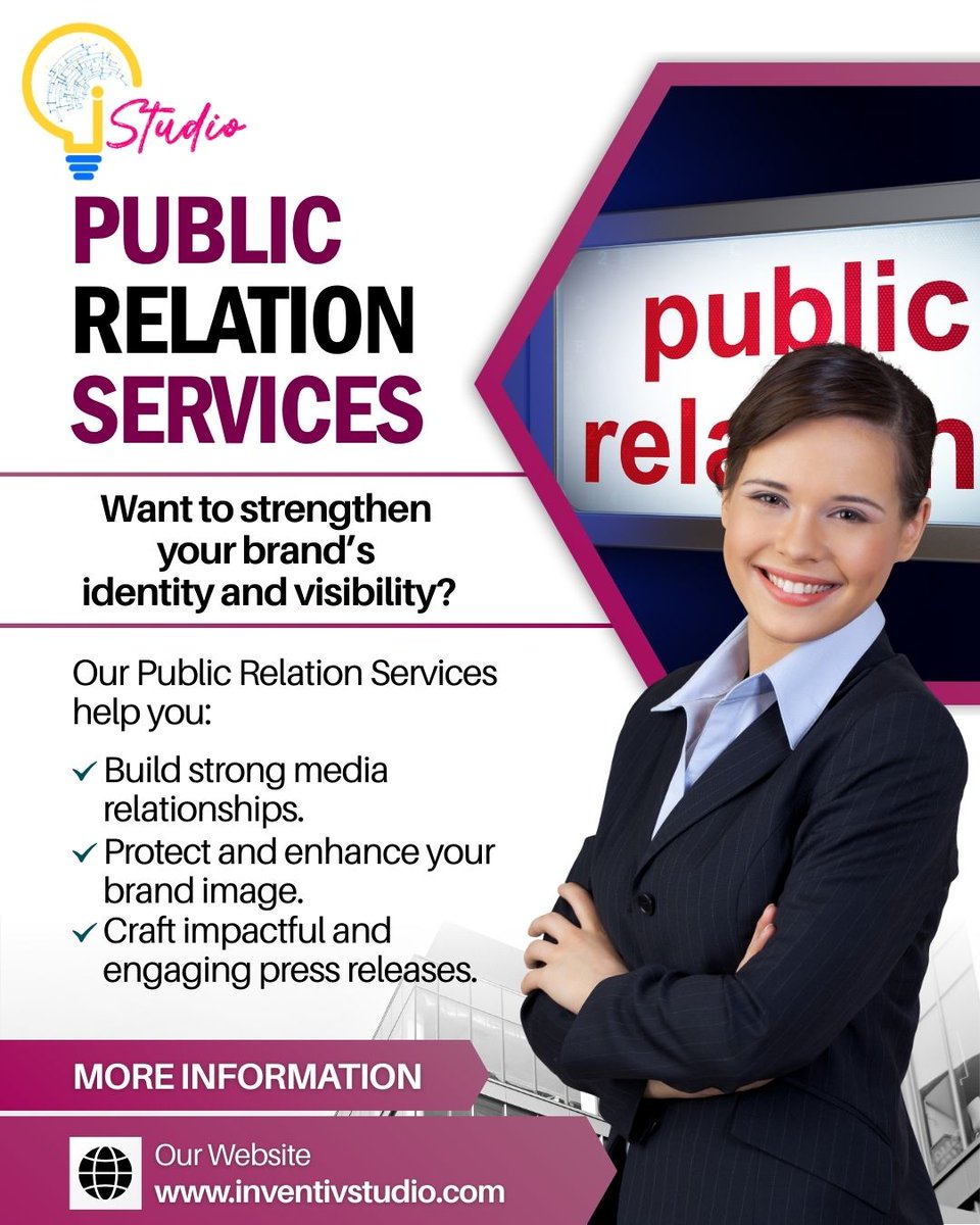 InventivTechno's tweet image. Your brand’s reputation matters. At Inventiv Studio, we go beyond traditional PR—building media relationships, crafting impactful stories, and amplifying your voice. Ready to lead the narrative?
👉inventivstudio.com
#PRExperts #BrandStrategy #InventivStudio