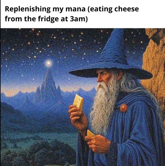 me eating my girl dinner 

aka 

 a single slice of plastic cheese