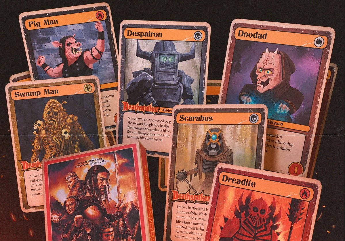 gettpc's tweet image. Swords, stop-motion, and TCG-style monster cards collide — Deathstalker brings '80s fantasy energy back ⚔️
Read more: gettpc.com/deathstalker-g…
#Deathstalker #PracticalEffects #FantasyFilm #TCG #MonsterArt