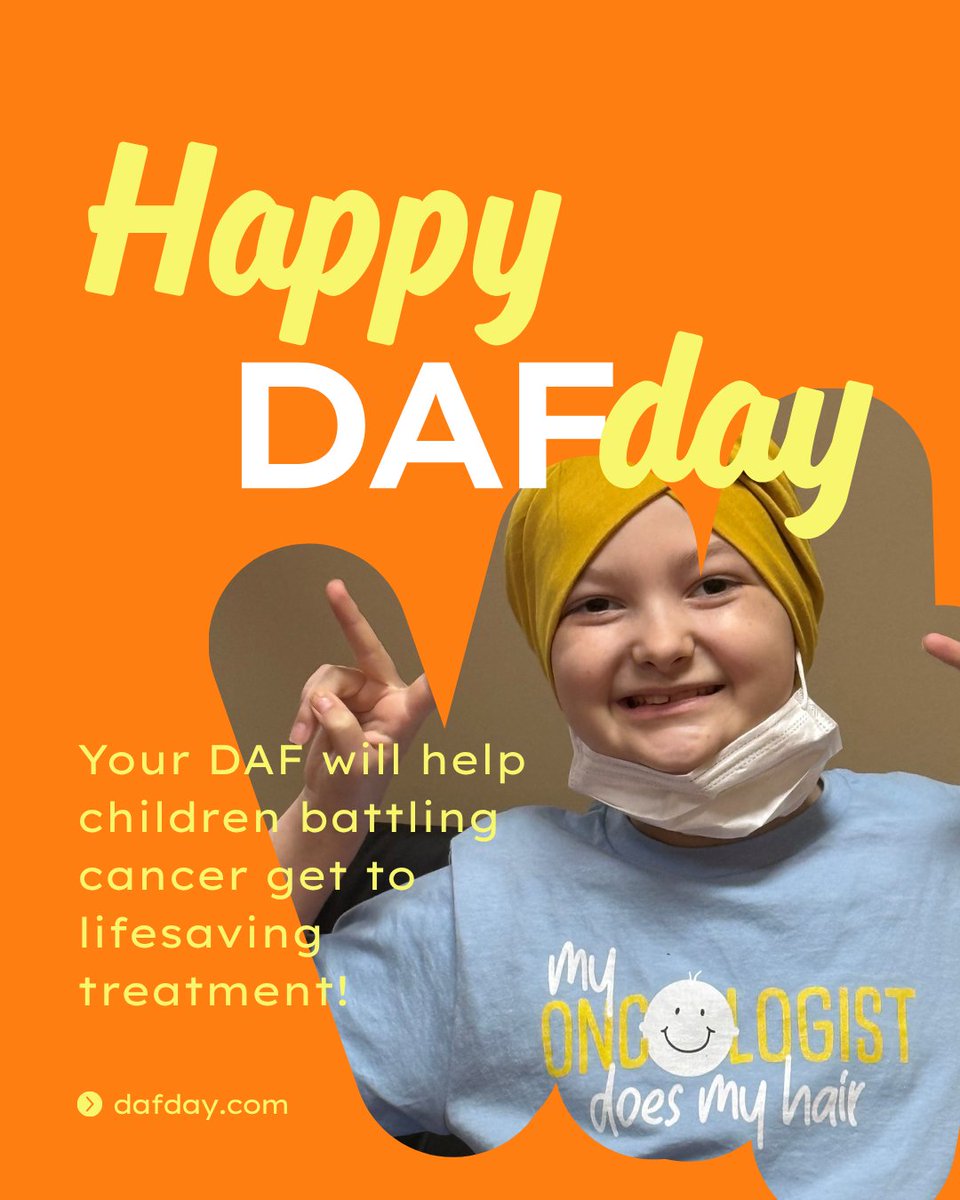 When you make a gift using your donor-advised fund (DAF) to the NCCS today, you’re helping us provide critical financial, emotional, and educational support to children with cancer, their families, and survivors.

ow.ly/qVKY50X9sUm

#DAFDay2025 #childhoodcancerawarenes