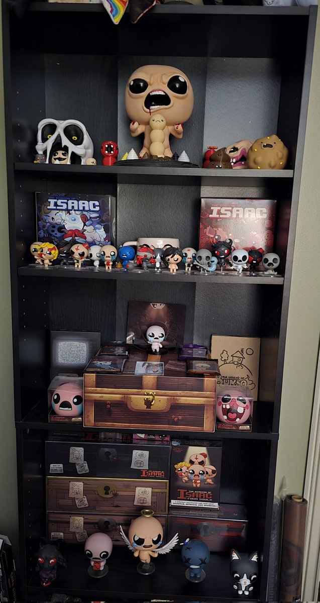 Heartsmith22's tweet photo. @edmundmcmillen I went ahead and organized all my Isaac stuff today, wanted to show it to ya, only promo I'm missing at this point is a Henry, and all the others are locked up in the Big Box https://t.co/kEBbd7ePBG